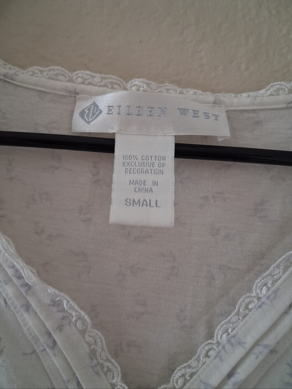 Y2K Vintage Floral Lace Babydoll Top - Eileen West - Picture 4 of 5
